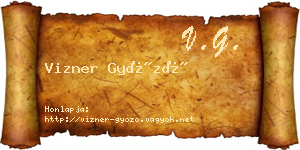 Vizner Győző névjegykártya